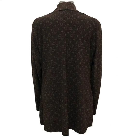 🛍️3/$40 Maternity Long Sleeve Knit Floral Top Brown Red Size XXL - Picture 4 of 4